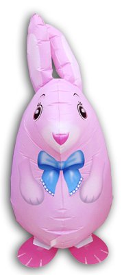 Ballontier Hase Rosa Airwalker