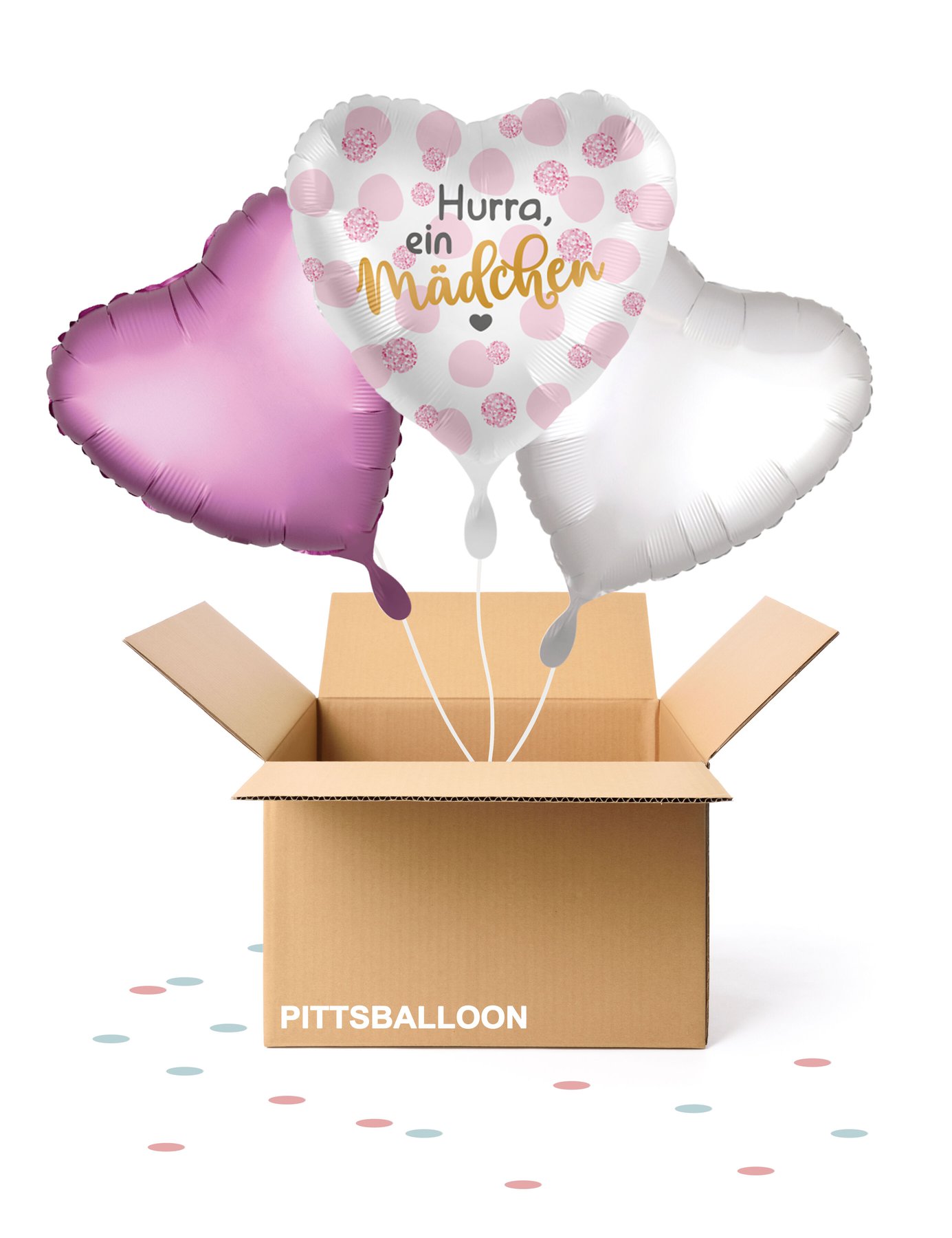 Ballonstrauss Hurra ein Madchen