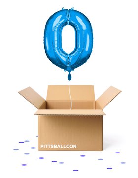 Ballonzahl 0 blau