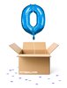 Ballonzahl 0 blau