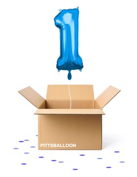 Ballonzahl 1 blau