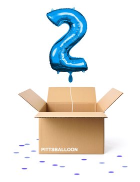 Ballonzahl 2 blau