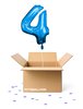 Ballonzahl 4 blau