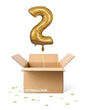 Ballonzahl 2 gold