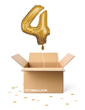 Ballonzahl 4 gold