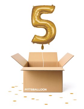 Ballonzahl 5 gold