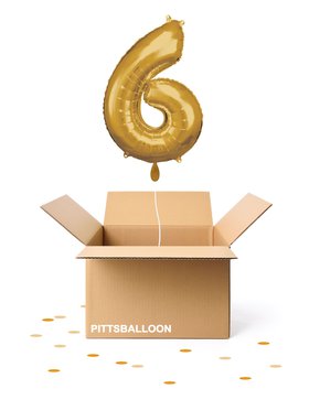 Ballonzahl 6 gold