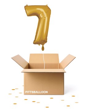 Ballonzahl 7 gold