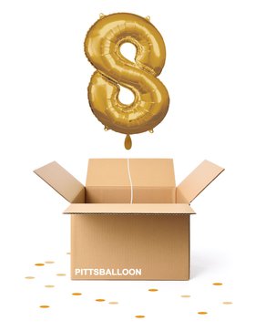 Ballonzahl 8 gold