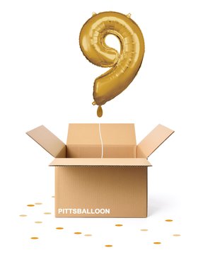 Ballonzahl 9 gold