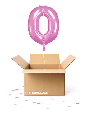 Ballonzahl 0 rosa