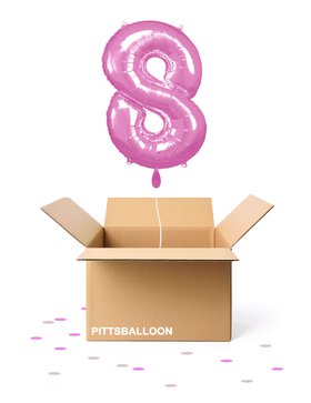 Ballonzahl 8 rosa