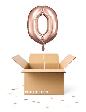 Ballonzahl 0 rosegold