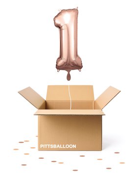 Ballonzahl 1 rosegold