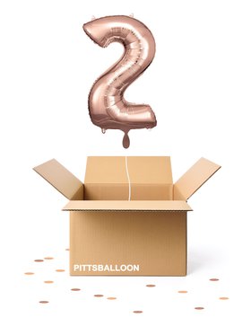 Ballonzahl 2 rosegold