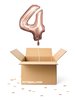 Ballonzahl 4 rosegold