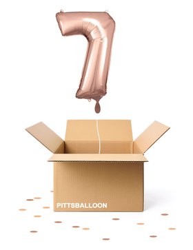Ballonzahl 7 rosegold