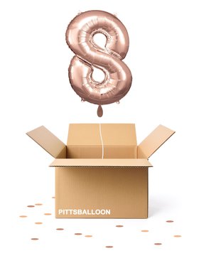 Ballonzahl 8 rosegold