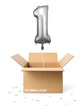 Ballonzahl 1 silber