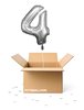 Ballonzahl 4 silber
