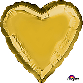 Standard Heart Metallic Gold
