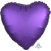Satin Luxe Purple Royale Heart