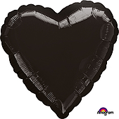 Standard Heart Metallic Black