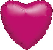 Standard Heart Metallic Fuchsia