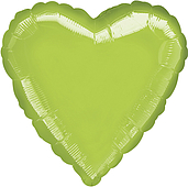 Standard Heart Metallic Lime Green