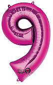 Folienballonzahl Pink