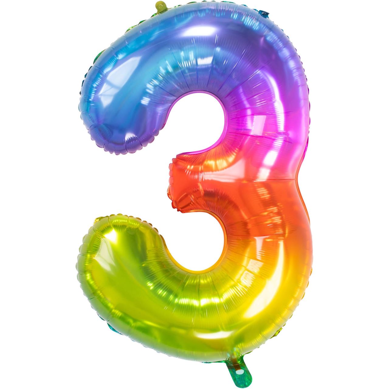 Folienballonzahl Bunt 3
