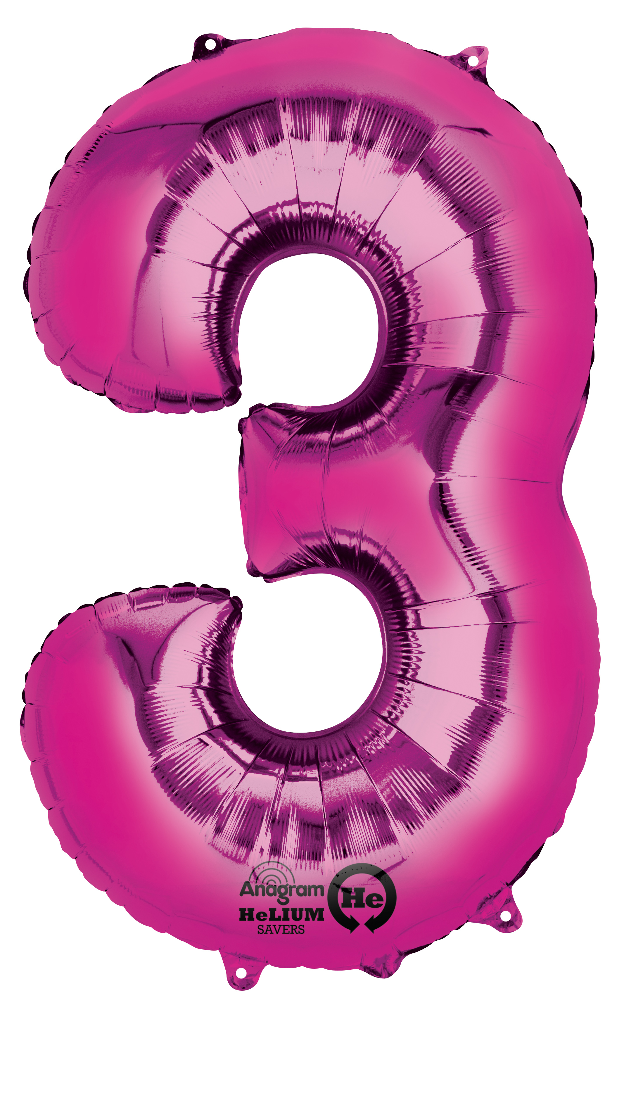 Folienballonzahl Pink