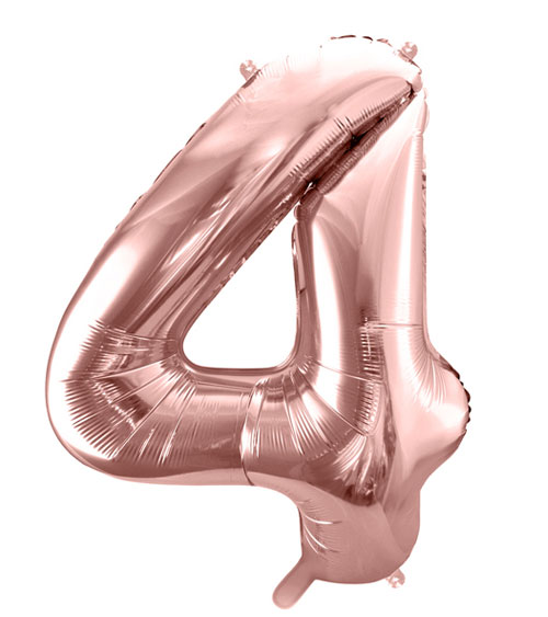 Folienballonzahl Rosegold